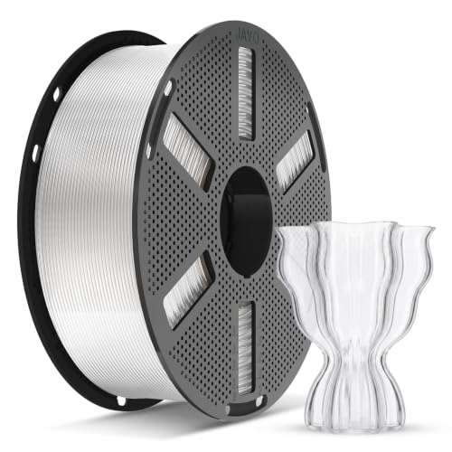 JAYO PLA 3D Printer Filament 1.75mm, 1.1kg Reusable Spool, Clear - color: 1.1kg Clear