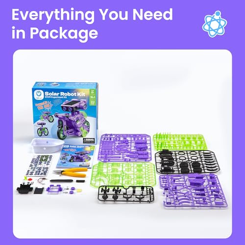 Sillbird Solar Building Robot Kit Educational STEM Gift for Boys Aged 8-12 - color: Purple-green