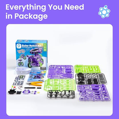 Sillbird Solar Building Robot Kit Educational STEM Gift for Boys Aged 8-12 - color: Purple-green