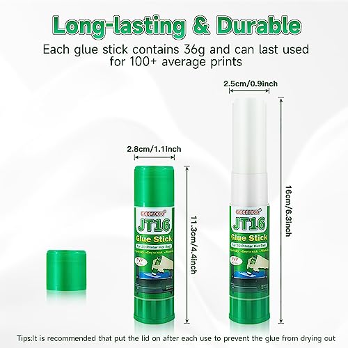 3D Printer Glue Sticks, 36 Grams Each PVP Solid Glue Sticks for Hot Bed Plate, Washable, Non-Toxic, Reduce Warping for PLA, ABS, PETG, Hips, TPU Filament on PEI, Glass, Aluminum, Buildtak Board, 6Pcs - size: 6 PCS