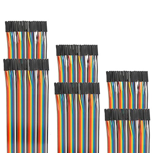 120pcs 20cm Dupont Wire Female to Female Breadboard Jumper Wires 7.9 inch 1pin-1pin 2.54mm Connector Multicolored Ribbon Cables DIY Wires Length 10 15 20 30 40 50 100cm Optional - color: 120pcs Female to Female, size: 7.8 inch (20cm)