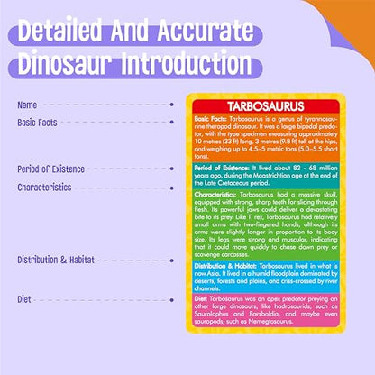 12 PCS Dinosaur Figurines with 12 Introducing Flashcards, Portable Dinosaur Figurines Montessori Toys Science Educational Matching Game for Homeschool Preschool Toddler Kids - style: Dinosaur set (including card)