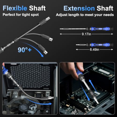STREBITO Electronics Precision Screwdriver Sets 142-Piece with 120 Bits - color: Blue