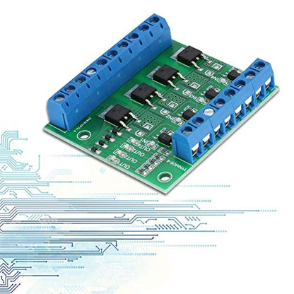 Hilitand 4-Channel MOSFET PWM 3-20V to 3.7-27VDC 10A Driver Module PLC Amplifier