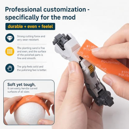 30PCS Foam Sanding Pads Wet Sanding Block 3D Print Sanding-Sponge for Model