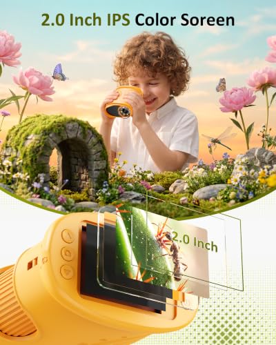 1000X Handheld Digital Microscope for Kids: Pocket Microscope for Stem Toy - color: Yellow
