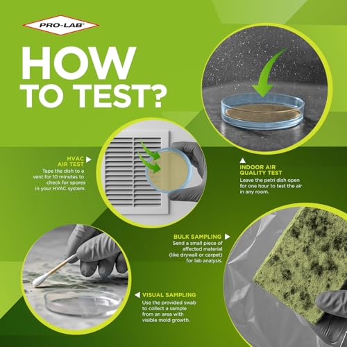 Mold Test Kit for Home, DIY Air Surface and Bulk Testing with Lab Fee - size: 1 Sample w/ Lab