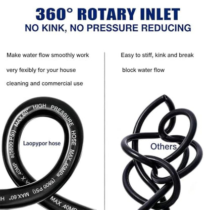 Sewer Jetter Kit for Pressure Washer 150FT, 5800PSI Drain Cleaner Hose 1/4 Inch NPT Corner Rotating and Button Nose Sewer Jetting Nozzle Pearl Corsage Pin Waterproof Tape with Spanner (150FT) - size: 150FT