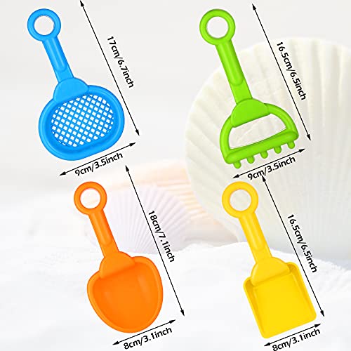 Skylety 8 Pcs Sand Shovels for Kids Beach Toys Plastic Rake Sifter,None - style: Fresh Style
