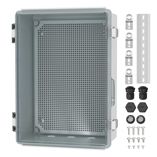 Joinfworld Clear Electrical Enclosure Box 12.8x8.8x4.2 for WiFi Router - size: 12.8 x 8.8 x 4.2 inches