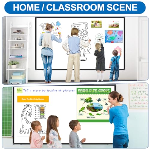 H-Qprobd 6'x4' Large Magnetic White Board Dry Erase Whiteboard with Black Aluminum Frame, 72"X48" Magnet Presentation Wall Boards for Office, Classroom, School, Home - color: Black, size: 72"X48"