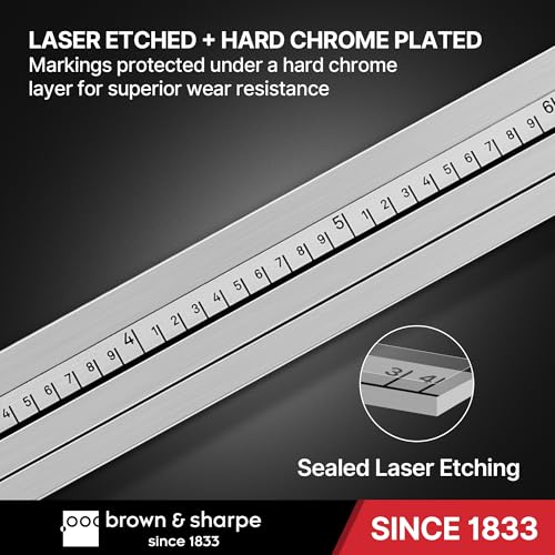 Brown & Sharpe 8-Inch Dial Caliper–Precision Stainless Steel Measuring Tool - size: 8 Inch