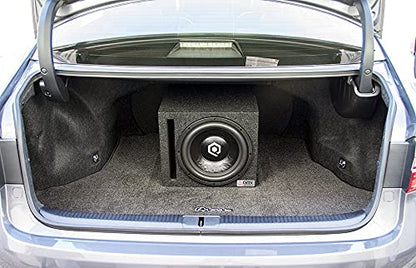 Atrend Bbox Car Pro Audio Speaker Enclosures 10” Single Vented Subwoofer/Speaker Enclosure High Grade MDF – Nickel Finish Speaker Terminals 18 Gauge Audio Cables - Improves Audio Quality, Sound & Bass - size: 10 inch, style: VENTED