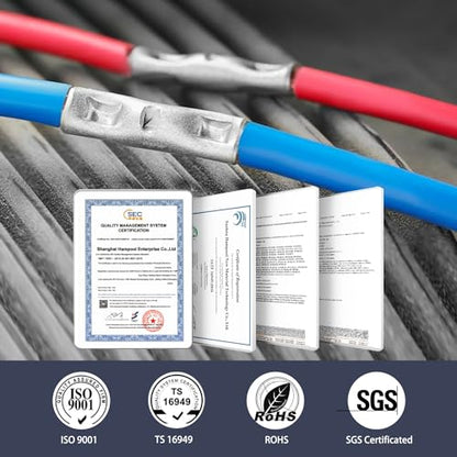 Chanzon 120pcs 22-16AWG Non Insulated Butt Connectors BN1.25 - size: 22-16 Gauge