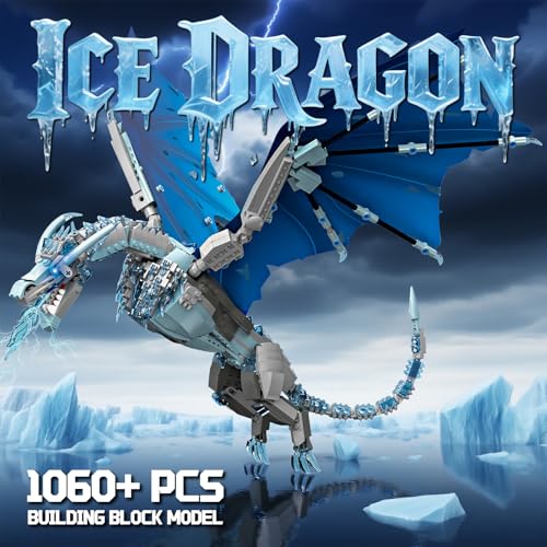 HJPLPXH Fantasy Ideas Ice Dragon Model Building Block Set - style: Ice Dragon