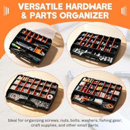 Hardware Organizer Box 21 Adjustable Compartments 2 Fixed Sections
