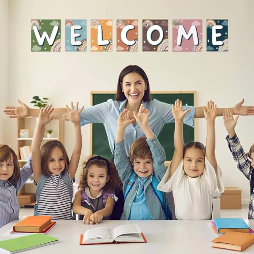 DUAIAI 13 Pieces Boho Classroom Decor Bulletin Board Posters - color: Boho