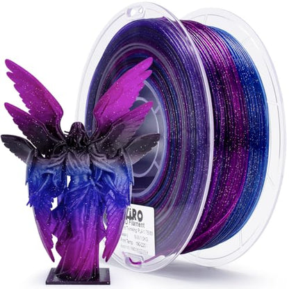 ZIRO Fast Color Change Twinkling PLA, 1.75mm 3D Printing Filament, Galaxy - color: Galaxy