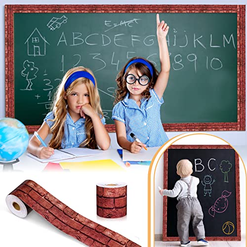 Outus 68 ft Red Brick Bulletin Board Border, 2.99 Inches - size: 2.99 Inches, style: Red Brick