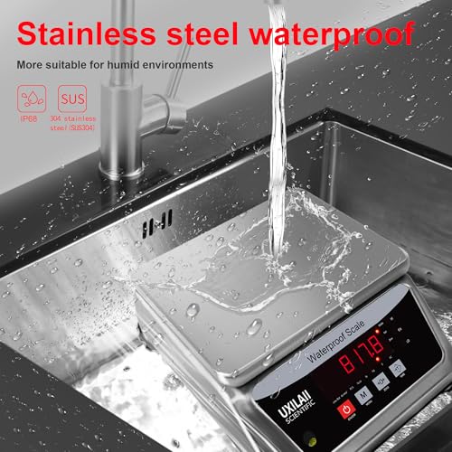 UXILAII Professional Waterproof Scale Stainless Steel Scale 110V 6kg 0.1g - size: 6kg0.1g