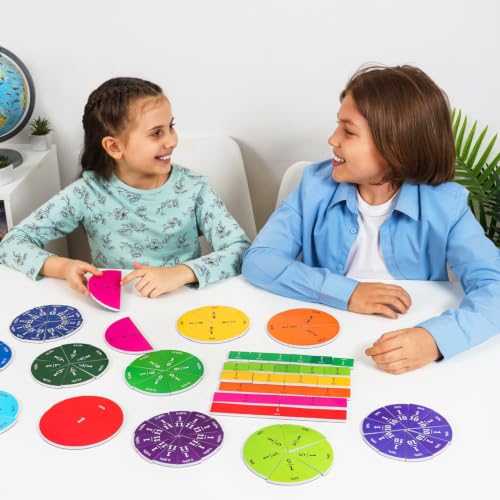 Simply magic 166 PCS Magnetic Fraction Tiles & Fraction Circles Percentages