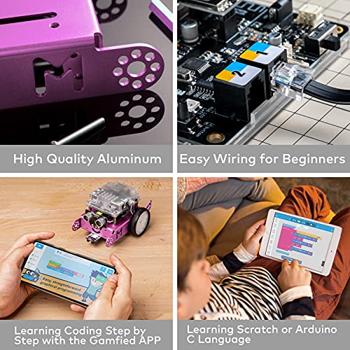 Makeblock Bundle of mBot Pink Robot Kit + 3.7V Rechargeable Li-Polymer Battery
