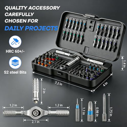 2026 New 66 in 1 Magnetic Ratchet Screwdriver Set, DIY Screwdriver Set with Detachable Handle, Portable Compact Repair Tool Kit for Furniture Laptop Electronicsv Bicycle - size: 2026 New 66 in 1 Screwdriver Set