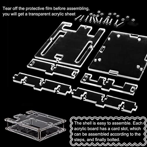 Uno R3 Case Enclosure New Transparent Gloss Computer Box Acrylic Transparent Protective Box for Arduino UNO R3