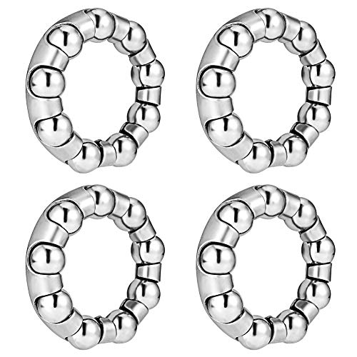 Bike Ball Crank Bearing Retainer 1/4" x 9 Balls 4 Pcs Bottom Bracket Bearings for Kids Schwin Bicycle, Crank Bearings Repair Accessories for Genesis Bike