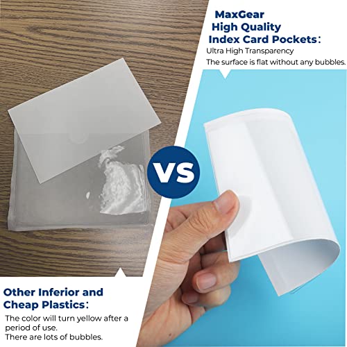 MaxGear 3" x 5" Index Card Holder, 104 Pack Label Holders for Storage Bins - size: 3" x 5" (Pack of 2), style: 52 Pack