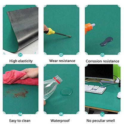MYOYAY 23.6" x 118" Rubber ESD Soldering Mat Roll 0.08" Thick Anti-Static High Temperature Workbench Mat Electrical Grounding Desk Pad for Workstation Soldering Electronics Circuit Board Repair
