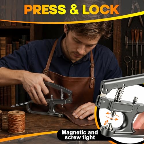 Alritz 100 Set Leather Snap Fasteners Kit 12.5mm 4 Colors with Press Pliers - style: 12.5mm+Pliers