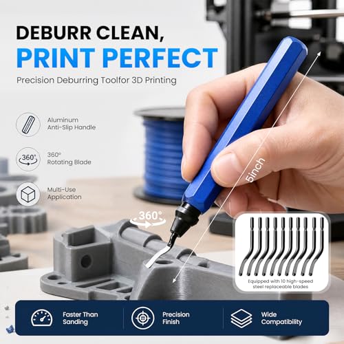 3D Printer Tool Kit, 124Pcs Rotary Set, Deburring & Nozzle Cleaning