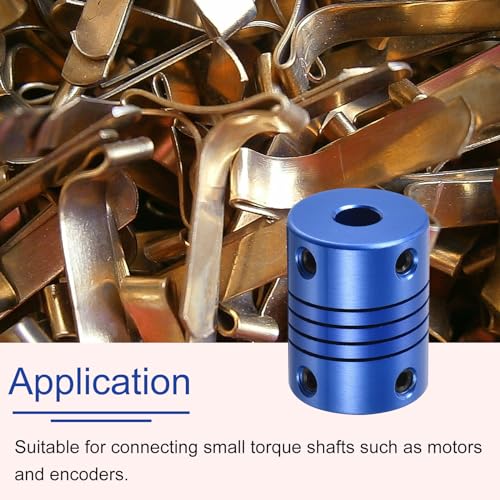 uxcell 2Pcs 12mm to 12mm Aluminum Alloy Shaft Coupling L30xD25 Flexible Coupler with Screws Beam for 3D Printer CNC Machine DIY Encoders and Motors Shaft,Blue - size: 12mm to 12mm
