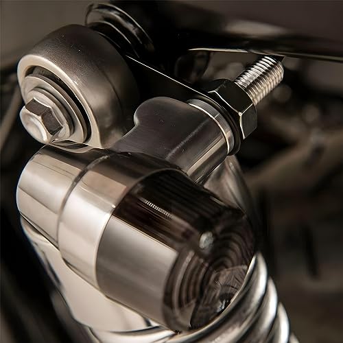 AUCELI Rear Turn Signals Brackets, 2PCS Motorcycle Rear Indicator Light Relocation Holder, Universal Straight 10mm Hole Shock Brackets Motorbike Rear Turn Signal Lamp Mounting Holder (Black/Straight) - style: Black/Straight