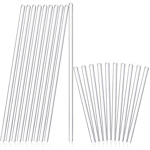 Patelai 20 Pcs Glass Stirring Rods Stir Stick with Both Ends Round for Lab