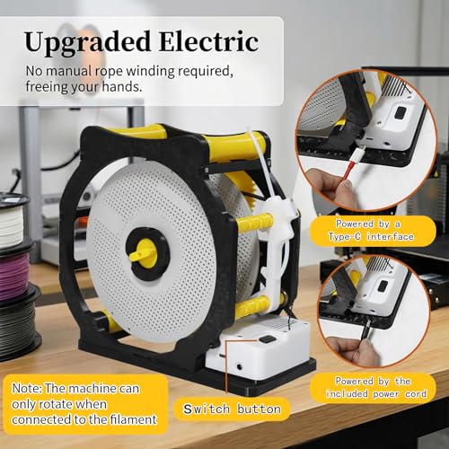 Electric 3D Industrial Filament Respooler Machine, 3DPrinter Winder Machine - color: Electric Version