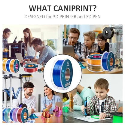 Geeetech Silk PLA Tri Color Filament 1.75mm 3D Printer Filament, Coextrusion Red Blue Green Tri-Colors Metal-Like Shiny Silk PLA Filament, 1kg (2.2lbs) 1 Spool, Dimensional Accuracy +/- 0.02 mm - color: 1kg Triple Color Red-blue-green