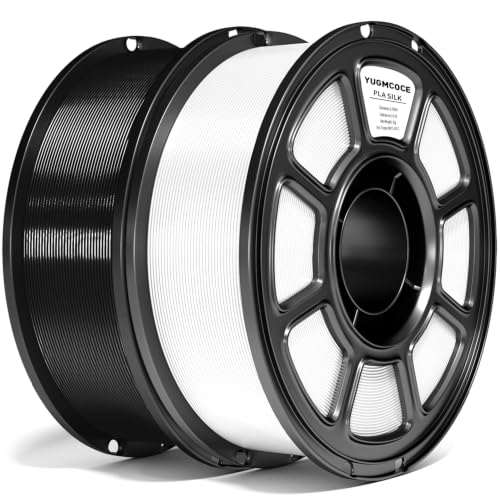 Silk Pla Plus Filament 2KG Bundle, 1.75mm+/- 0.02 mm,Black+White - color: A-1kg*2 Black +White