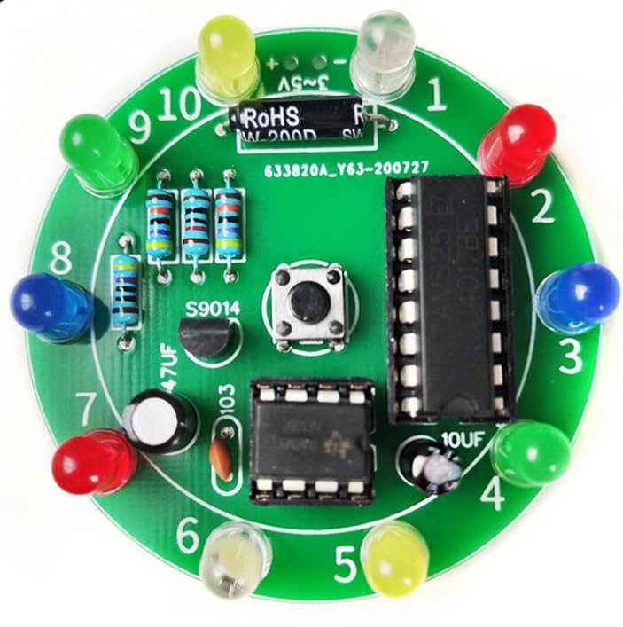 Soldering Practice Kit DIY Electronics Learning Board Shake to Spin Lucky Wheel