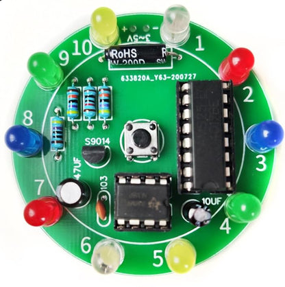 Soldering Practice Kit DIY Electronics Learning Board Shake to Spin Lucky Wheel