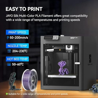 JAYO Silk Dual Color PLA 3D Printer Filament 1.75mm, 1.1kg, Red-Gold - color: Silk Dual Red Gold, size: 1.1KG