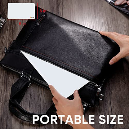 SELEAD Small Dry Erase White Board - 8"x6" Handheld Desktop Glass Clipboard