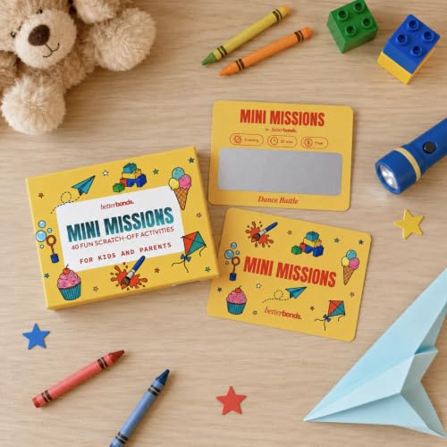 Mini Missions - 40 Scratch-Off Activities for Kids and Parents, Fun Family Game Night, Indoor Activities, Screen-Free Family Games, Birthday Present, Family Bonding Activities