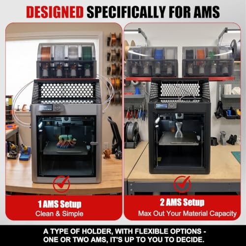 AMS Stand Riser Fit for Lab P1S/P1P/X1C/X1E 3D Printers for 2 AMS/AMS 2 Pro