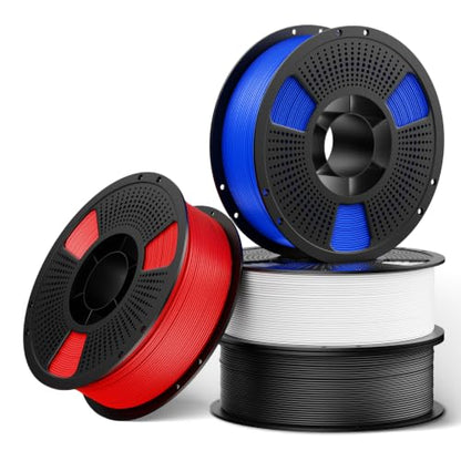 UJOY3D 4kg Hyper PLA+ Filament 1.75mm Bundle, High Toughness Upgraded PLA+ - color: Hyper Pla+ 4kg Black+jade White+red+cobalt Blue