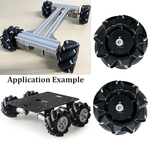 Mecanum Wheel for Robot Car Chassis, 60mm Omni-Directional Wheel Smart Robot Car DIY Mecanum Robotics Components, 4Pcs Omni Wheels with 4Pcs Metal 4mm Coupling Motor Connector for AGV Smart Robot - size: 60mm wheel, style: 4mm coupling