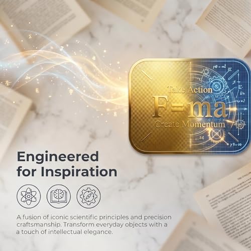 Physics Bookmark Gift Set, 18-Piece Metal Bookmarks Kit for Physics Gifts - color: Gold