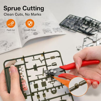 Covzoe 10 Pieces Small Wire Cutters, 5 Inch Micro Flush Cutter