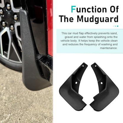 2 PCS Car Mud Flaps, Splash-Proof Mud Splash Guards Tire Protector, Front and Rear Mudguard Replacement, Universal for Most SUVs (Black# M) - color: Black #M